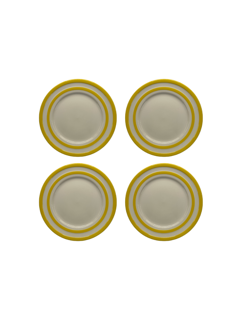 Cornishware Yellow Plates - Set of 4
