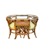 Vintage Cane Table and Chair Set