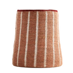 Anise Vertical Striped Woven Basket