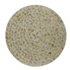Seashell Inlay Round Accent Side Table