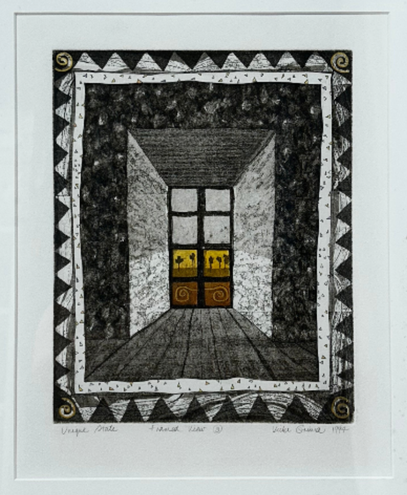 Unique State, Framed View (3) by Vicki Grima (Mixed Media)