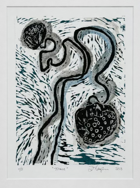 Trace by Ruth Thompson (Monotype and Woodcut)