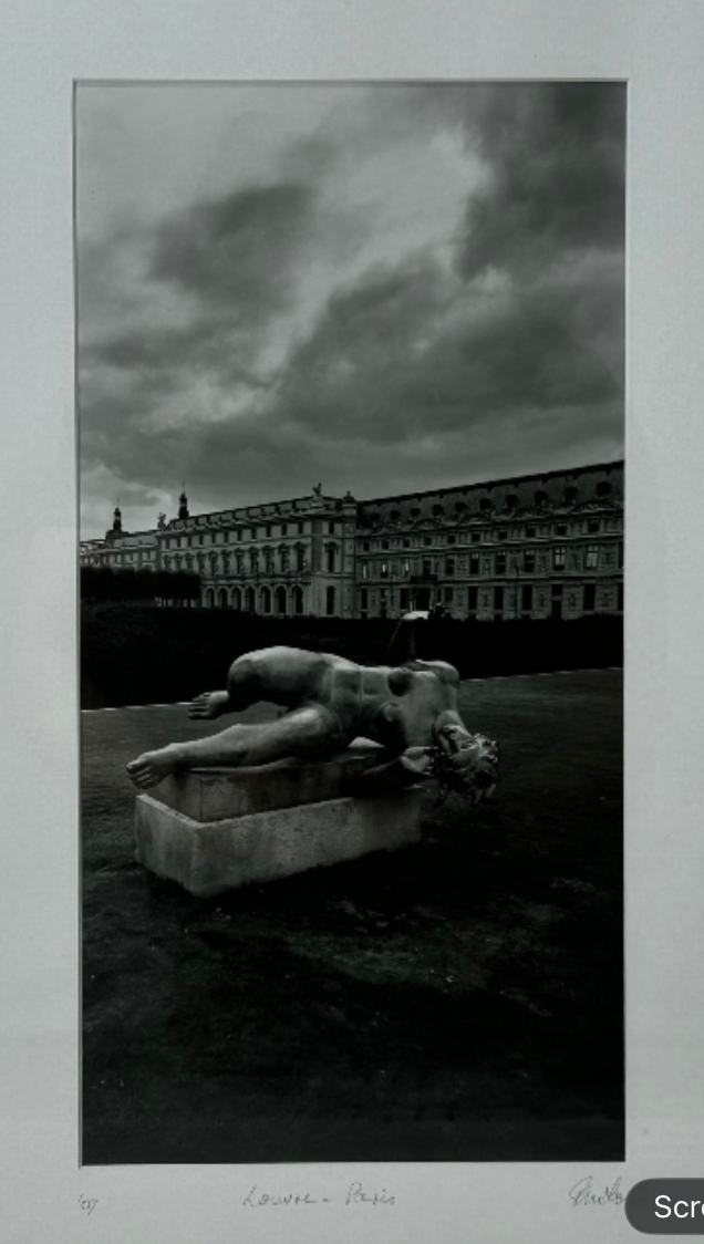 Louvre - Paris by Rudolf (Black and white photography)
