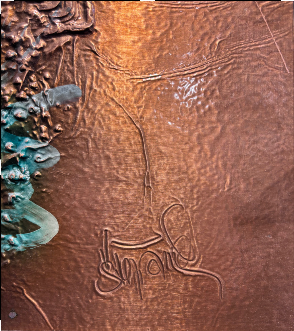 Abstrakt Framed Copper Art Work by Steve Jardine