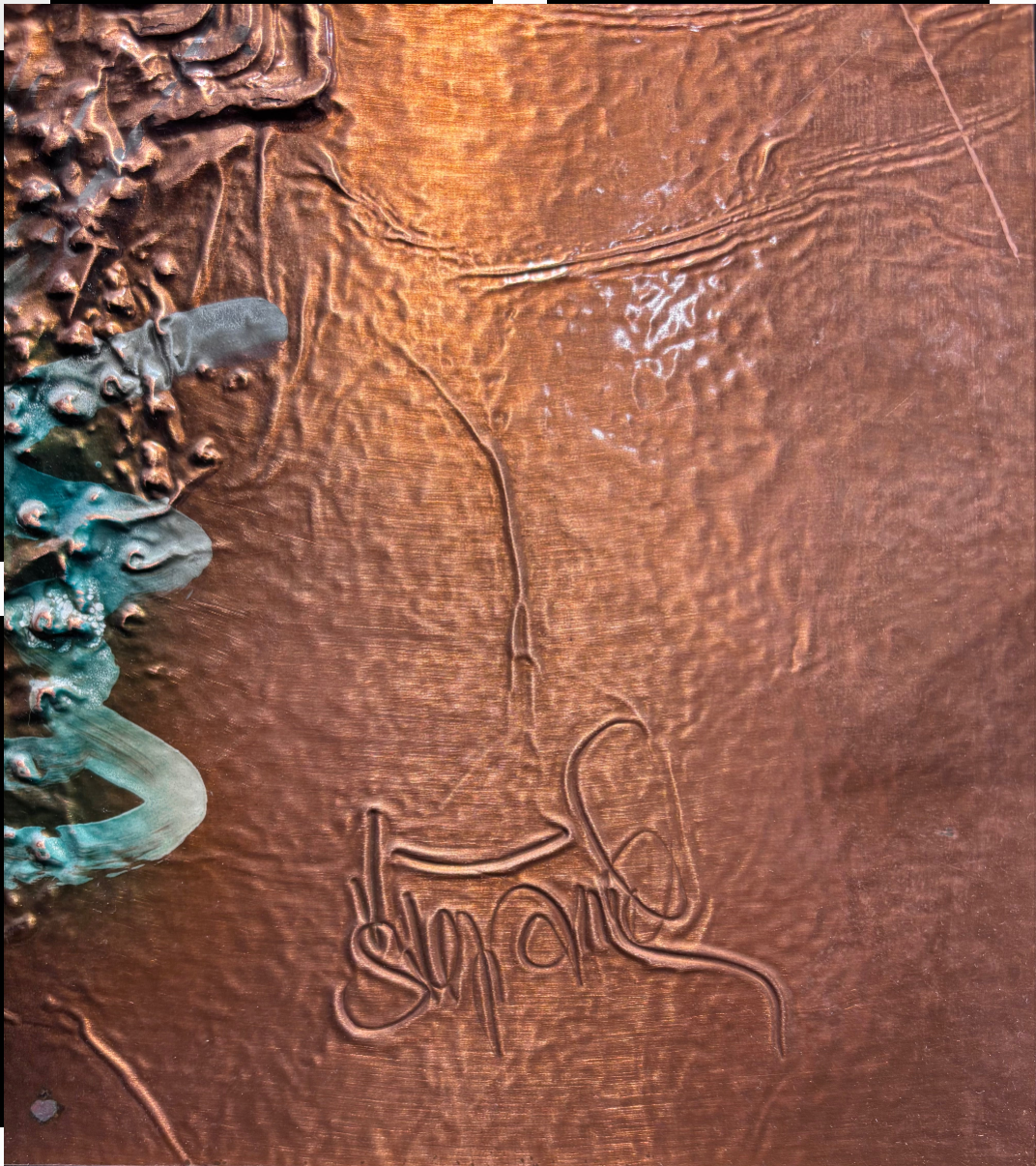Abstrakt Framed Copper Art Work by Steve Jardine