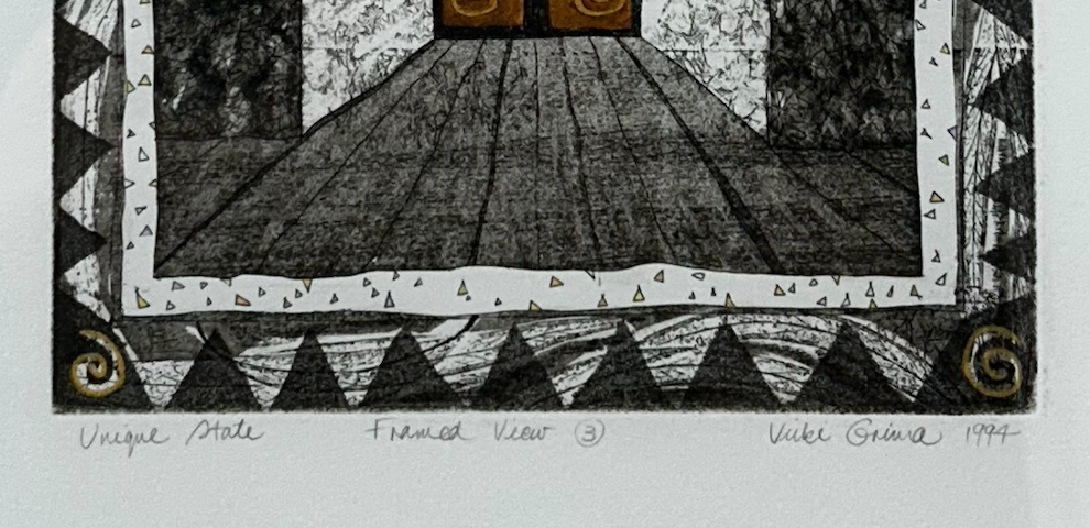 Unique State, Framed View (3) by Vicki Grima (Mixed Media)