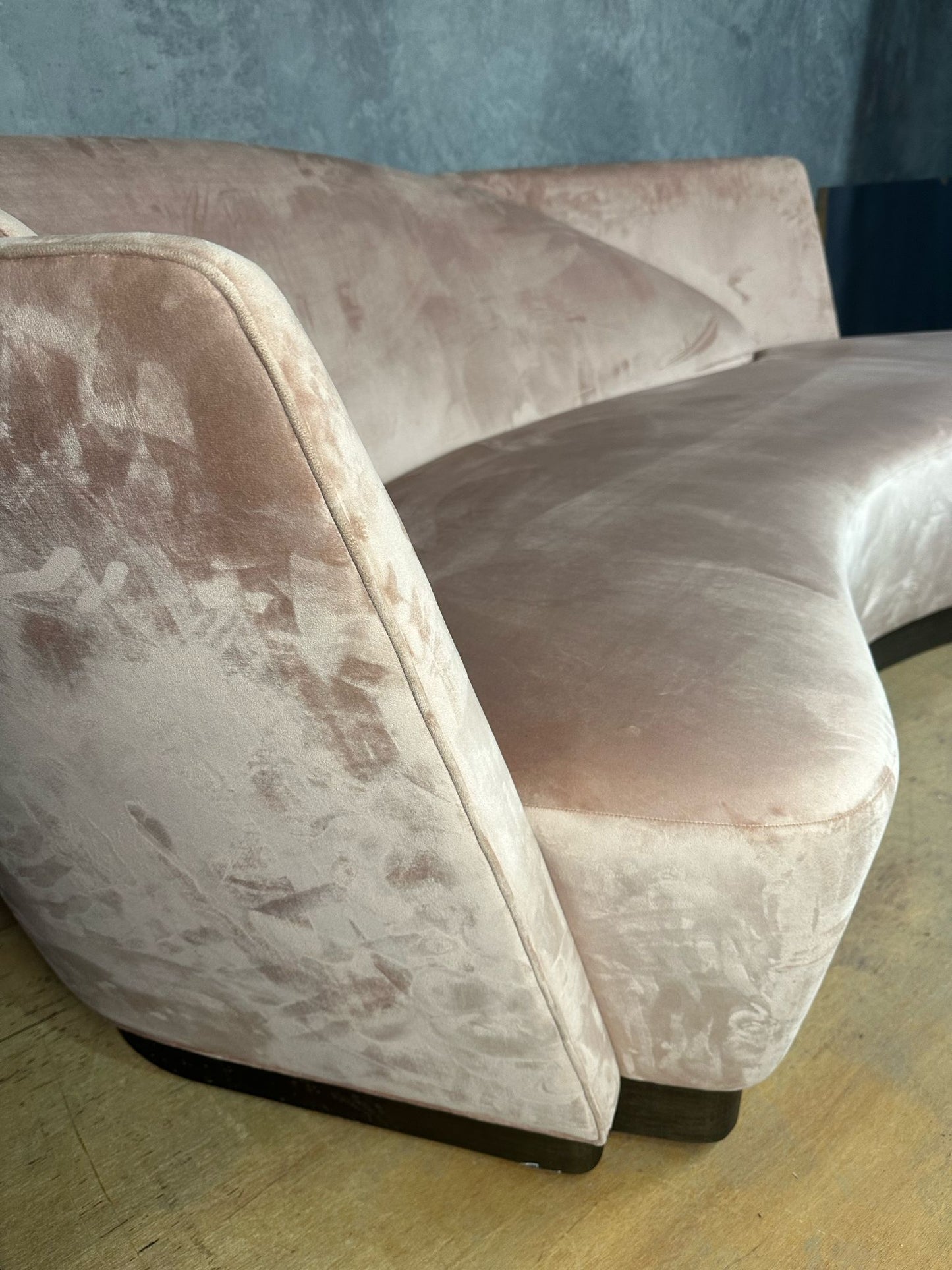 Pink Velvet Sofa 3 seater
