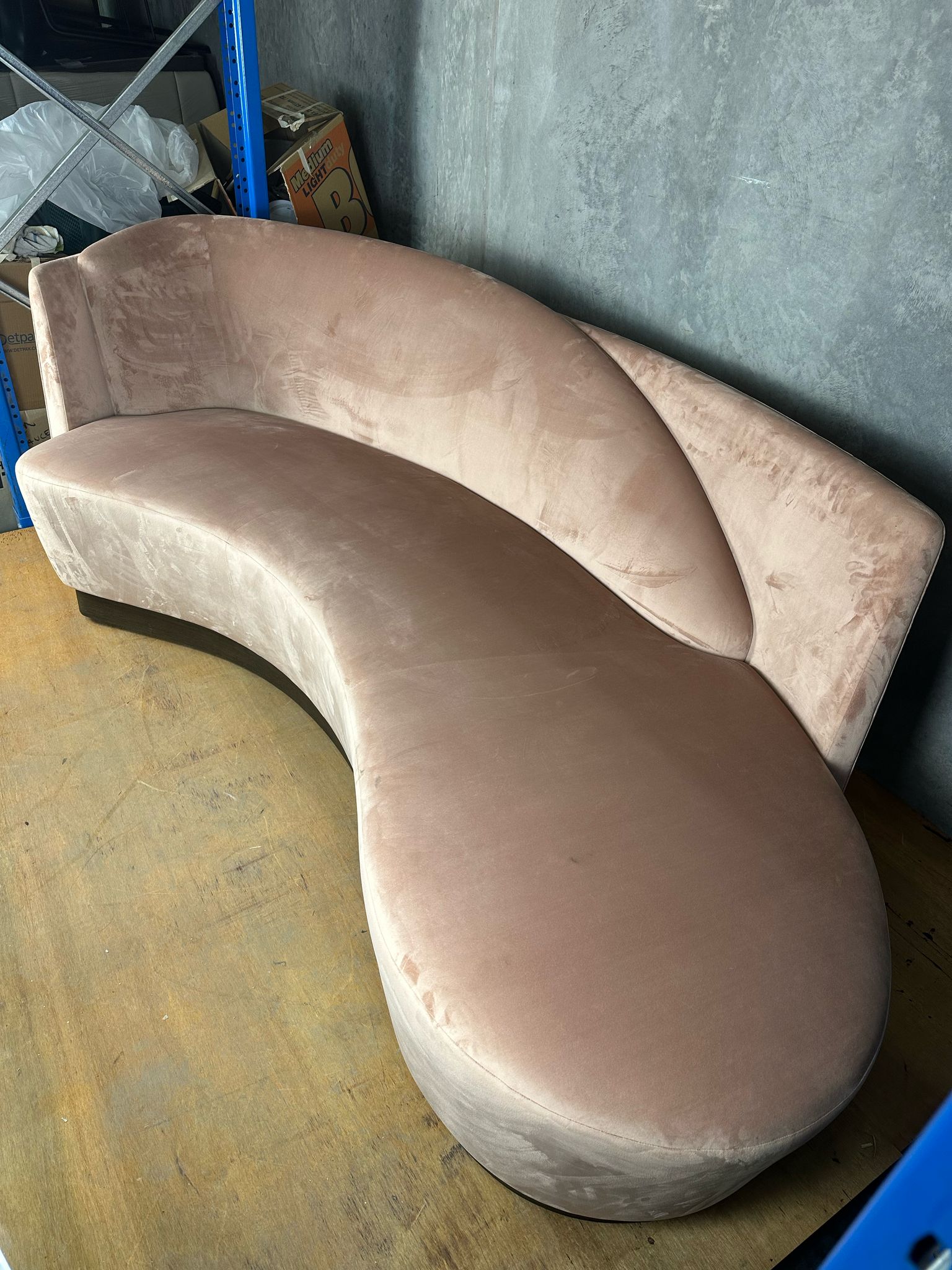 Pink Velvet Sofa 3 seater