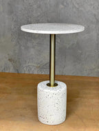 Stunning Terrazzo and Metal Side Table