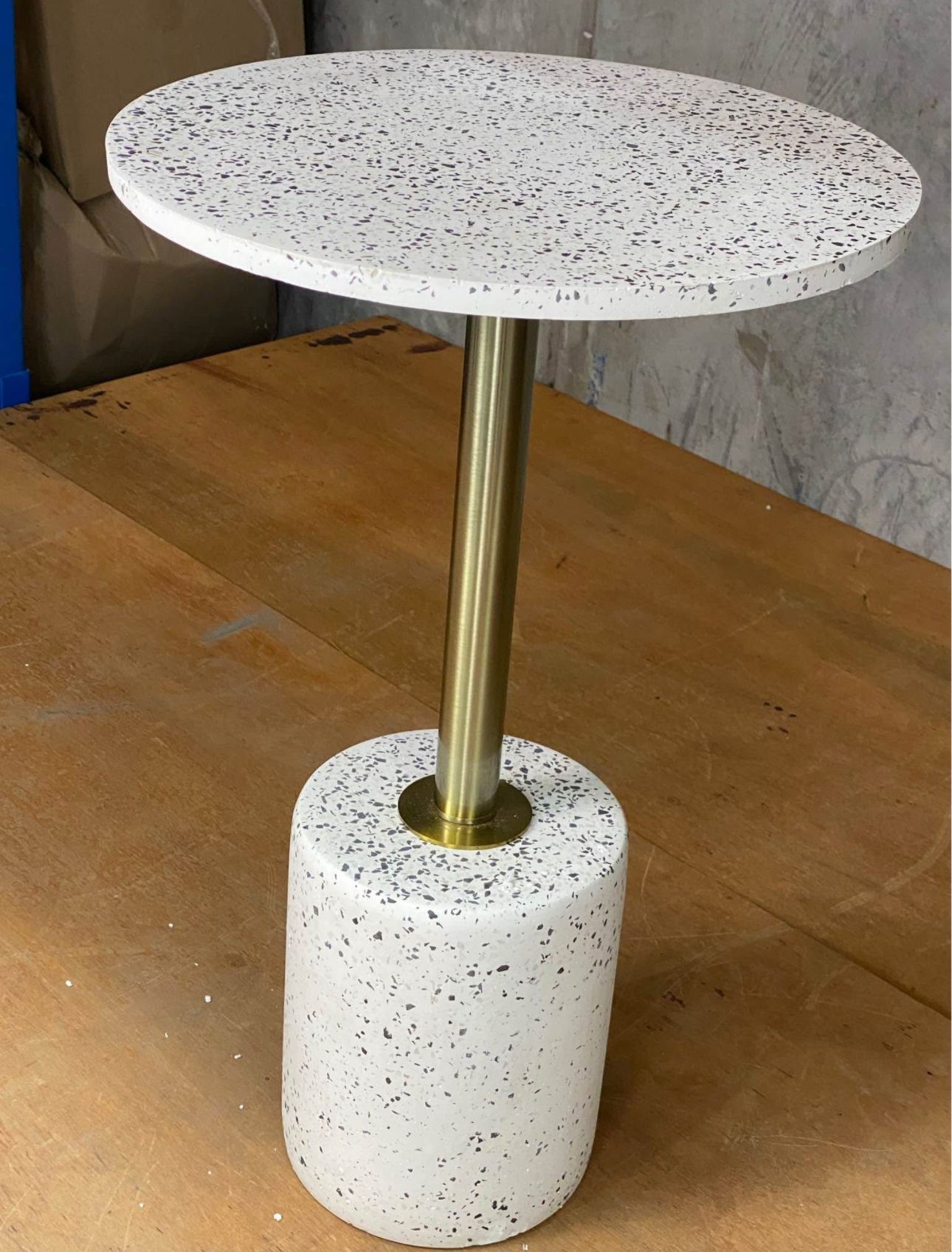 Stunning Terrazzo and Metal Side Table