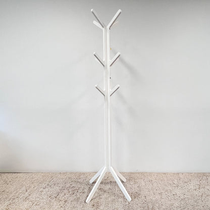 White Timber Coat Stand