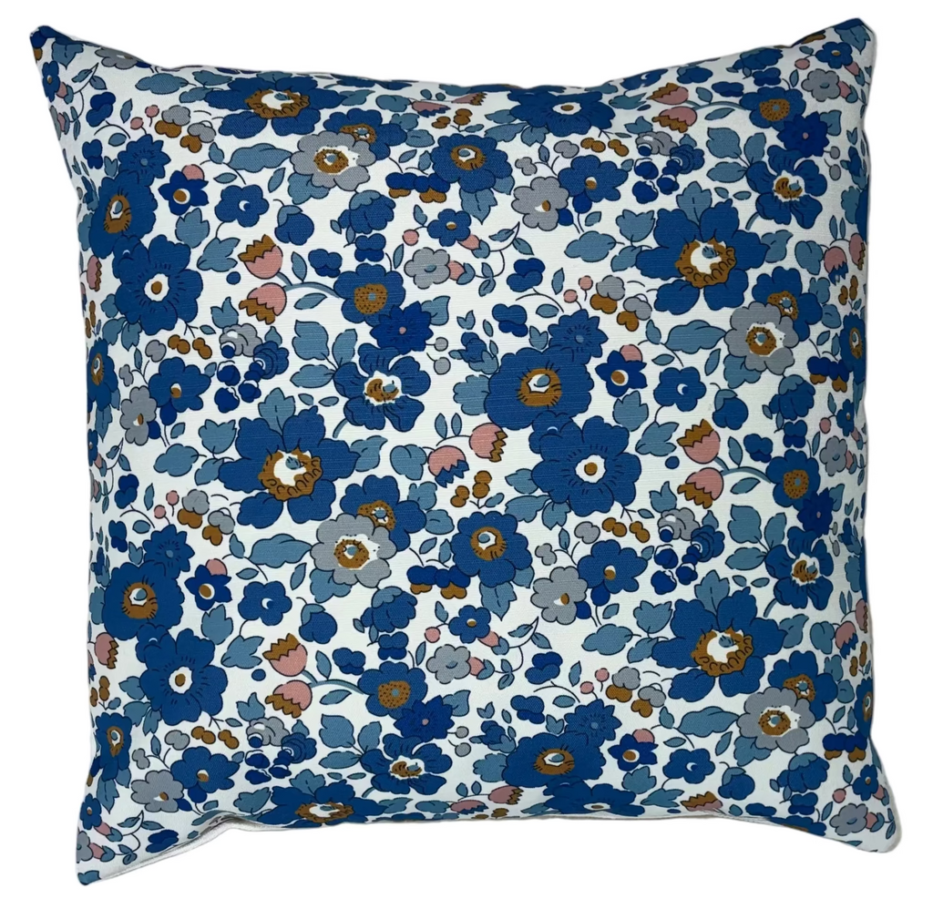 Blue Floral Liberty-style Cushion