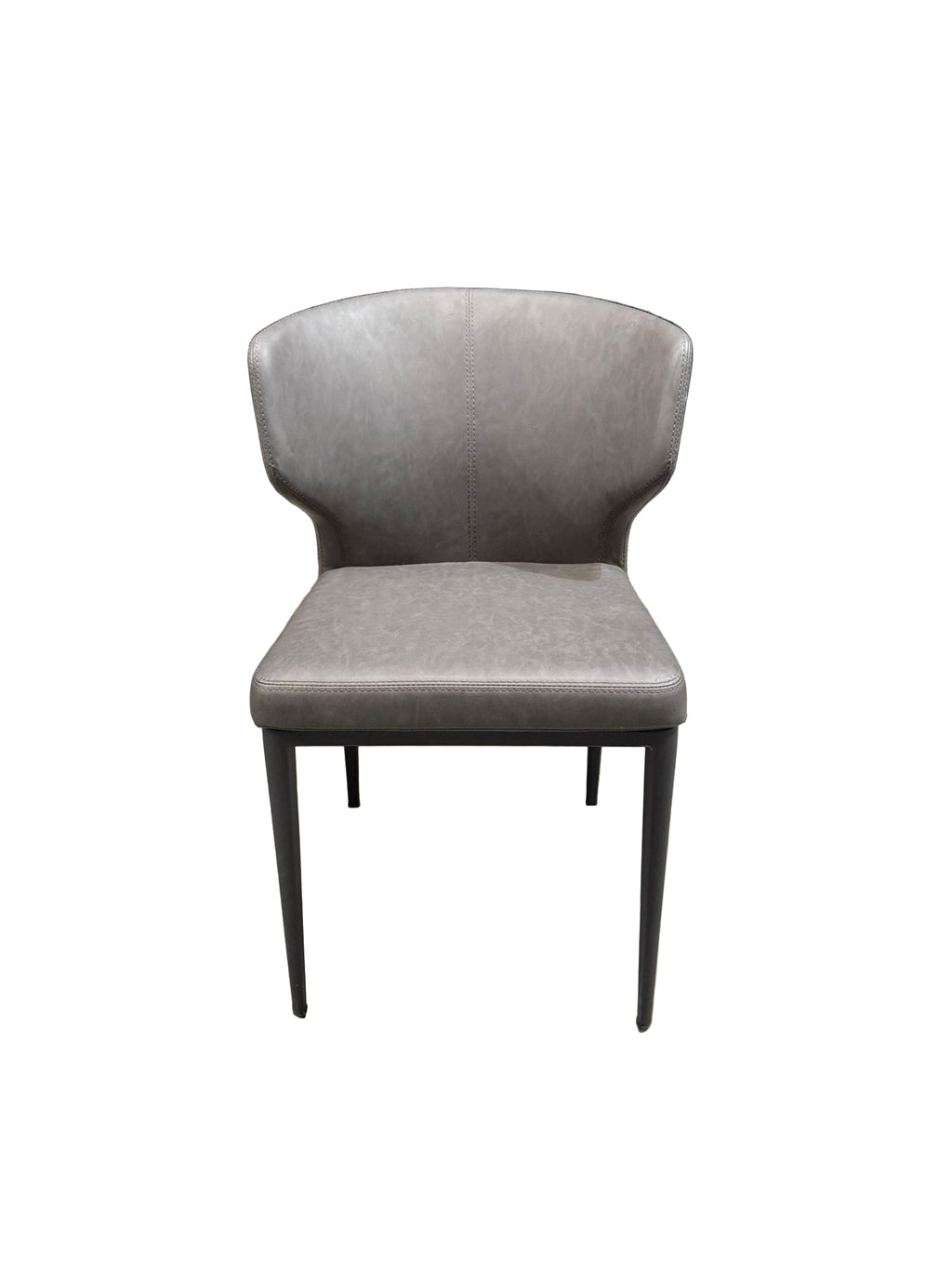 Modern PU Leather Dining Chair in Charcoal