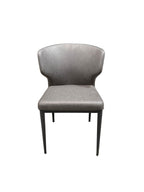 Modern PU Leather Dining Chair in Charcoal