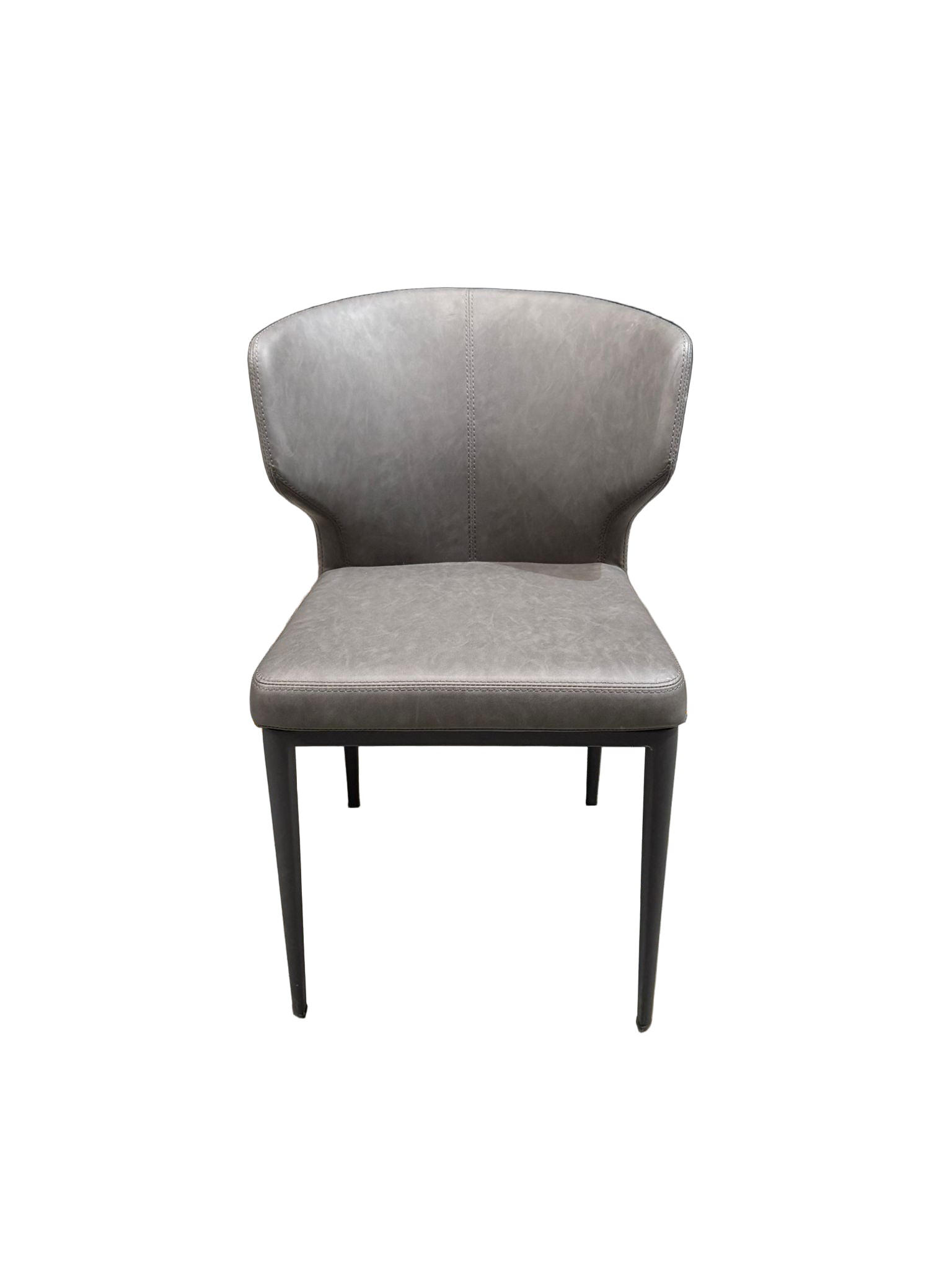 Modern PU Leather Dining Chair in Charcoal
