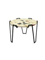 Large-Chip Terrazzo Side Table - Matte Black Frame