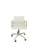Eames Aluminium Office Chair in Cream Mesh by Charles and Ray Eames
