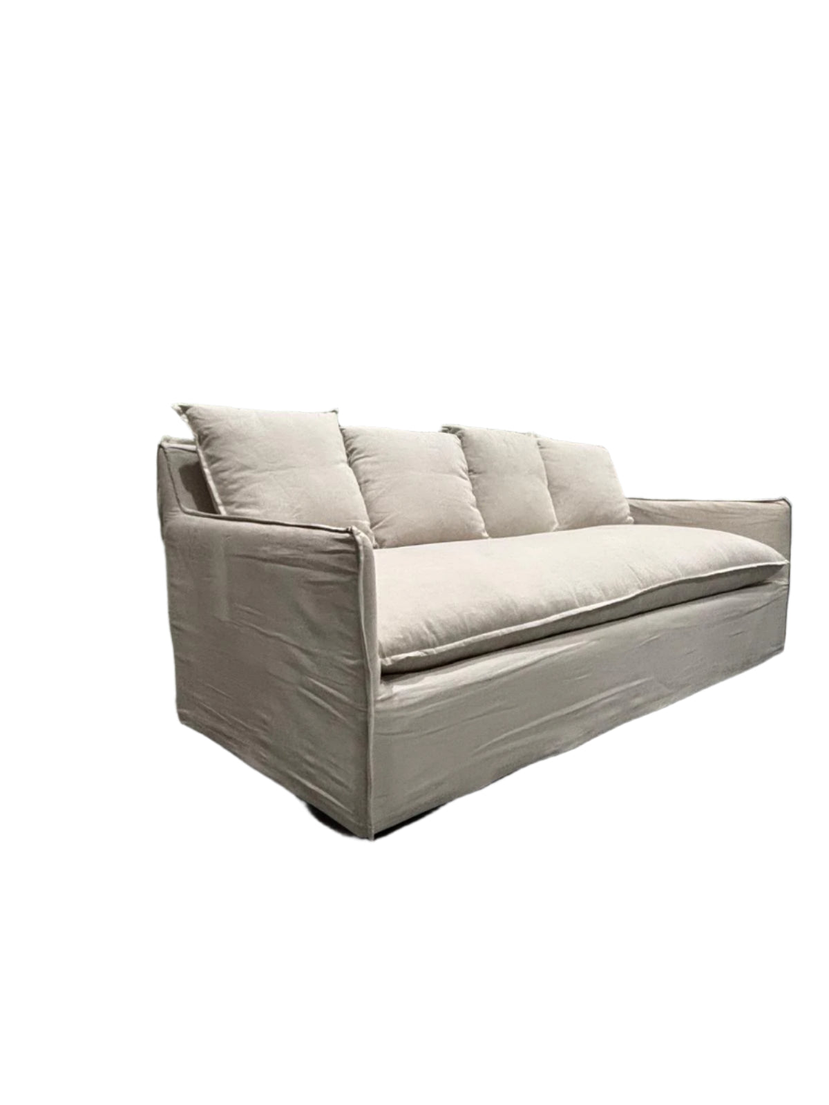 Relaxed Coastal 3-Seater Sofa in Cream