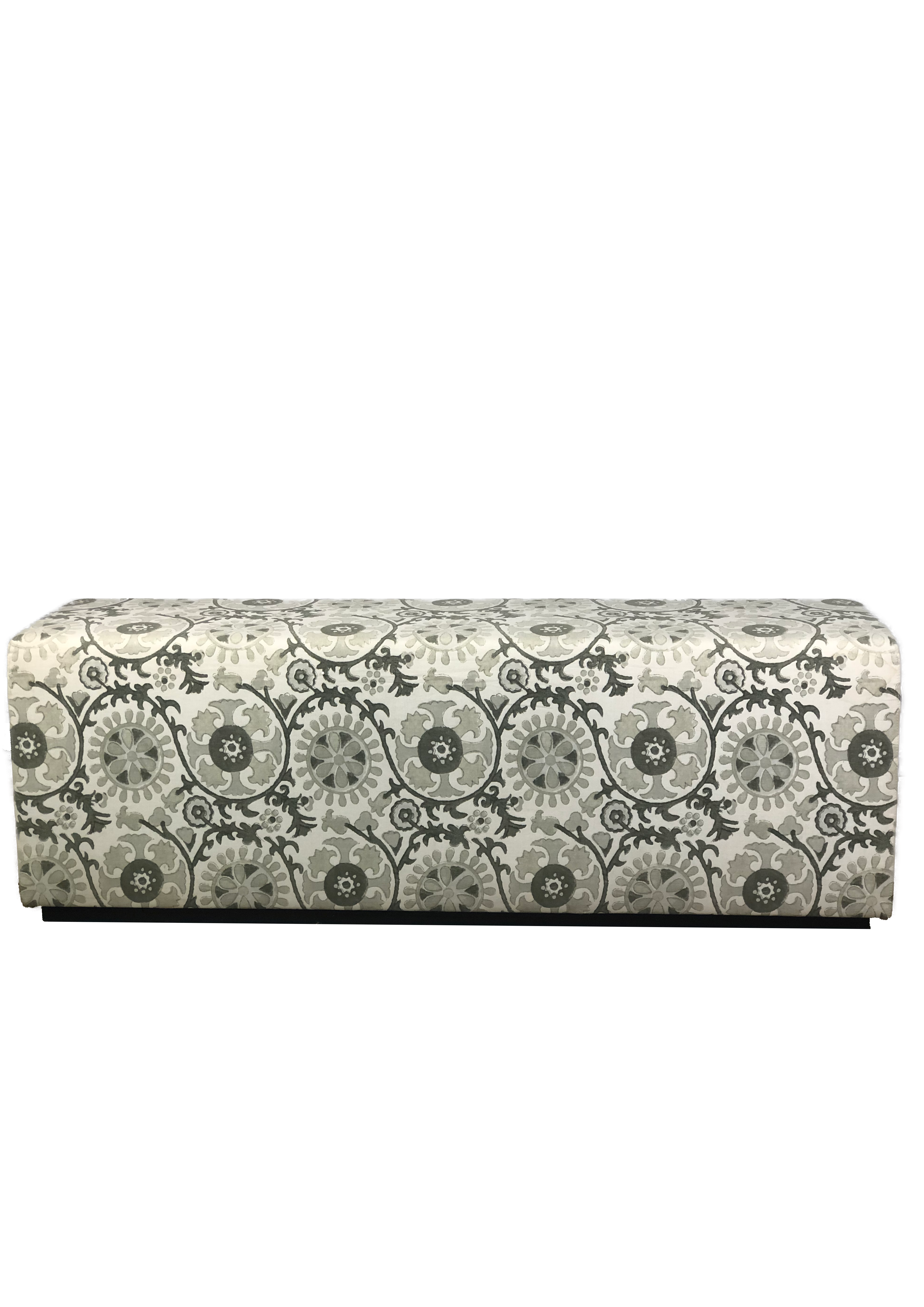 Green Moroccan Print Manfred Ottoman