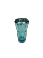 Teal Blue Glass Vase
