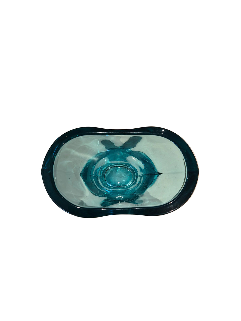 Teal Blue Glass Vase