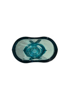 Teal Blue Glass Vase